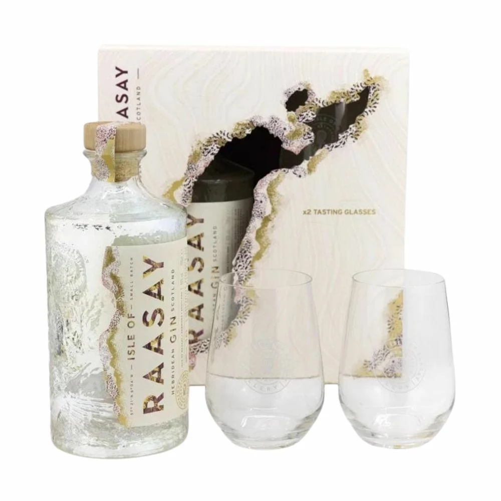 Isle Of Raasay Hebridean Gin In Geschenkset Mit 2 Gläsern 1 Isle Of Raasay Hebridean Gin In Geschenkset Mit 2 Gläsern