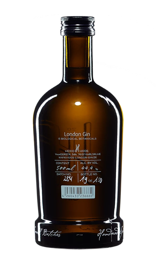 Hoos London Dry Gin 0,5 Liter 2 Hoos London Dry Gin 0,5 Liter – Bild 2